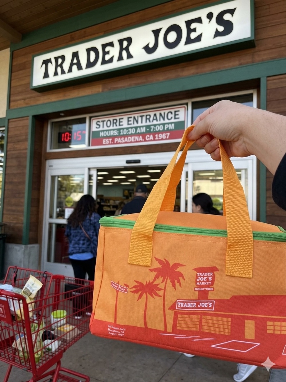 Trader Joe's Orange Insulated Tote Bag